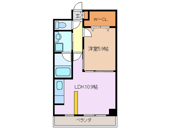 近鉄四日市駅 徒歩8分 4階の物件間取画像